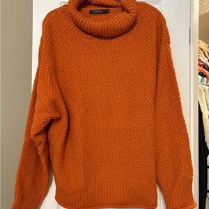 Orange Knit NWOT Turtleneck Sweater